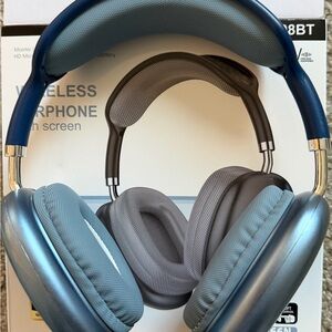 Blue Wireless Over-Ear Headphones